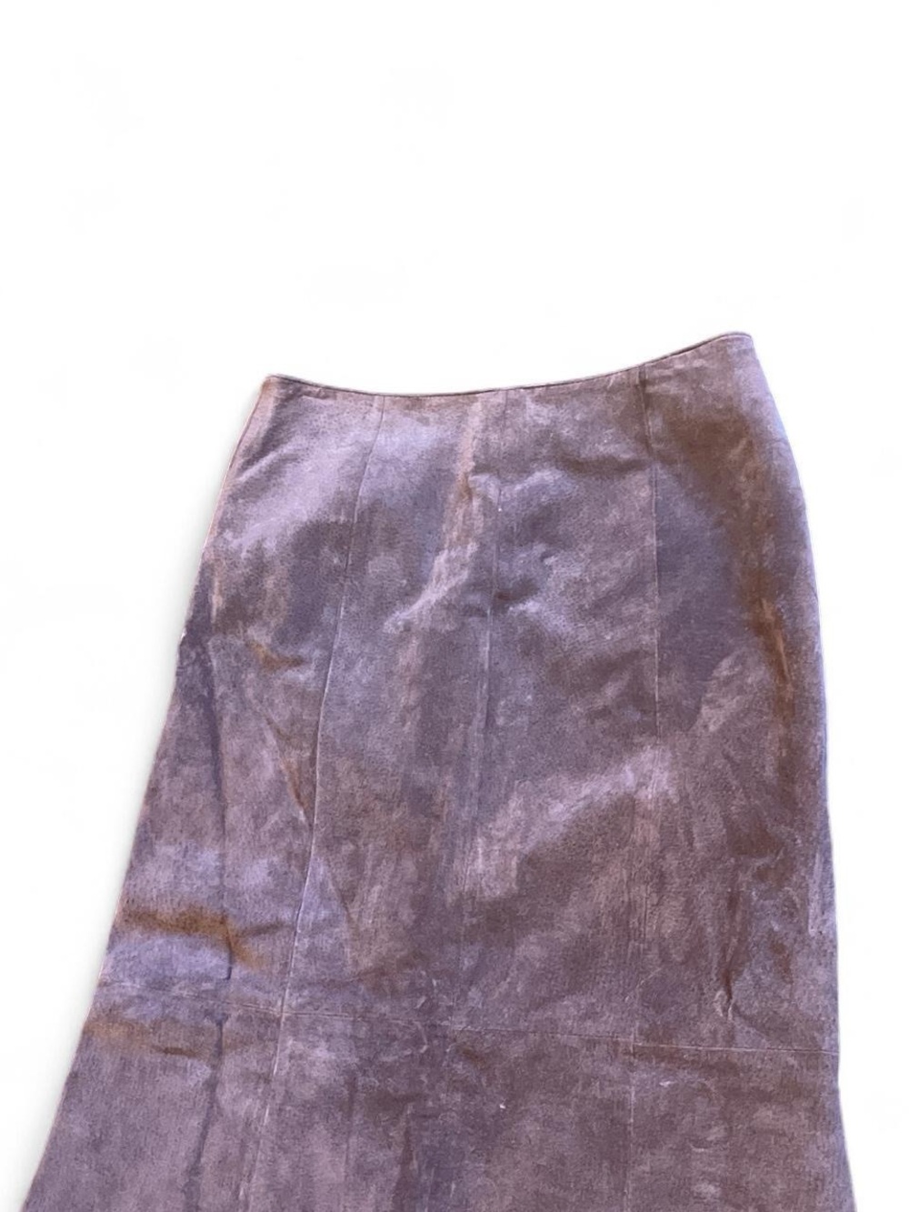 Unique Vintage A.M.I. Brown Suede Maxi Skirt – Size 6 - Picture 2 of 4